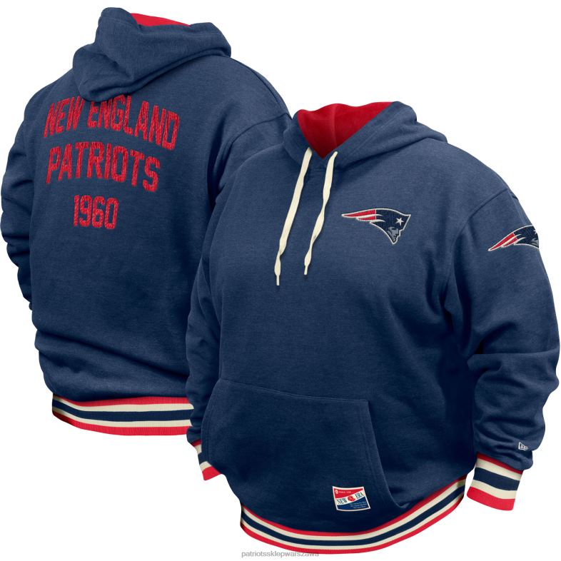 Patriots Jersey mężczyźni Nowa era granatowa bluza z kapturem NFL, duża i wysoka odzież 6RBB588