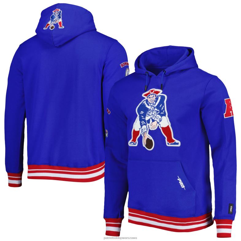 Patriots Jersey mężczyźni Pro Standard Royal Retro Classic Polarowa bluza z kapturem odzież 6RBB502