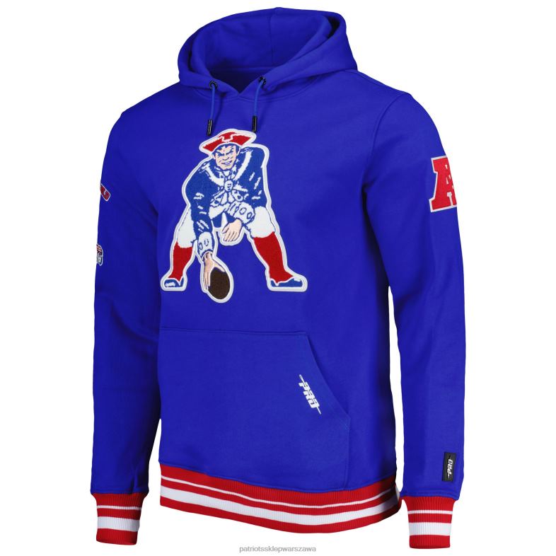 Patriots Jersey mężczyźni Pro Standard Royal Retro Classic Polarowa bluza z kapturem odzież 6RBB502
