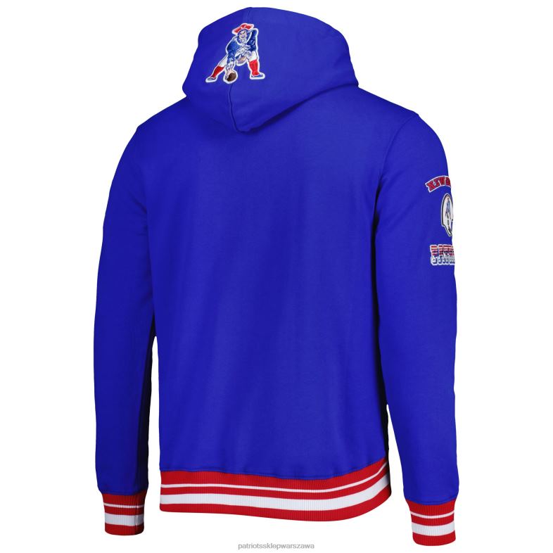 Patriots Jersey mężczyźni Pro Standard Royal Retro Classic Polarowa bluza z kapturem odzież 6RBB502