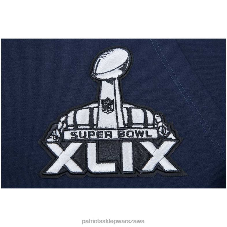 Patriots Jersey mężczyźni Profesjonalna granatowa bluza z kapturem 6x Super Bowl Champions odzież 6RBB507