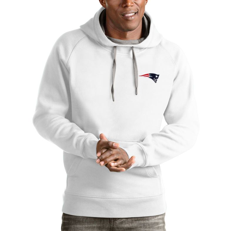 Patriots Jersey mężczyźni biała bluza z kapturem z logo Victory odzież 6RBB603