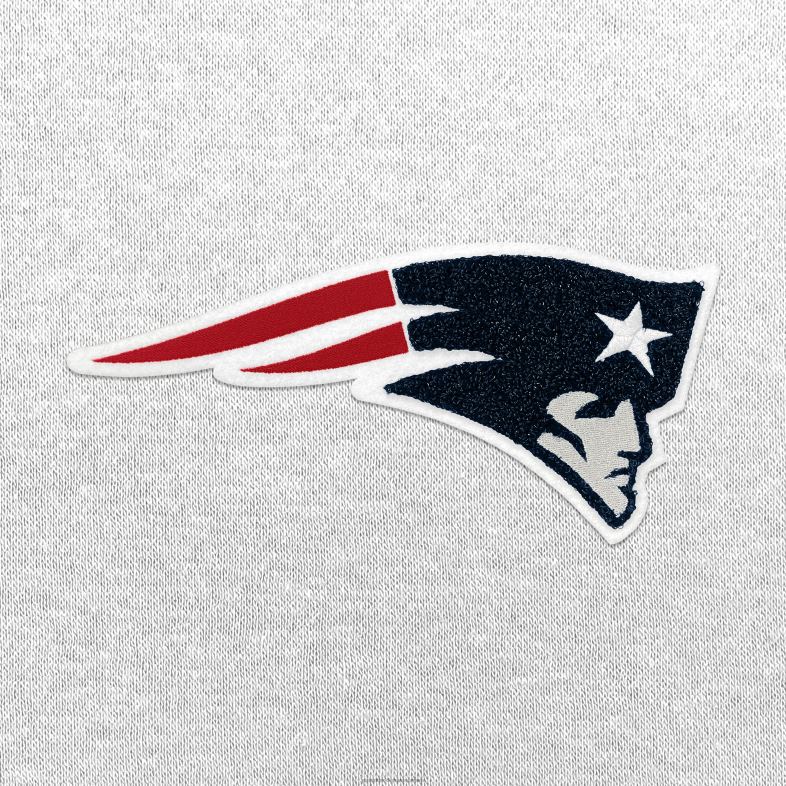 Patriots Jersey mężczyźni biała bluza z kapturem z szenilowej tkaniny Victory Antigua odzież 6RBB682