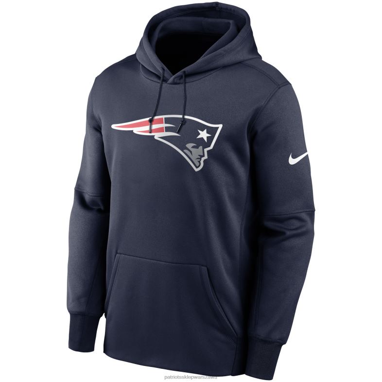 Patriots Jersey mężczyźni bluza z kapturem Nike Navy Fan Gear Primary Logo Performance odzież 6RBB469