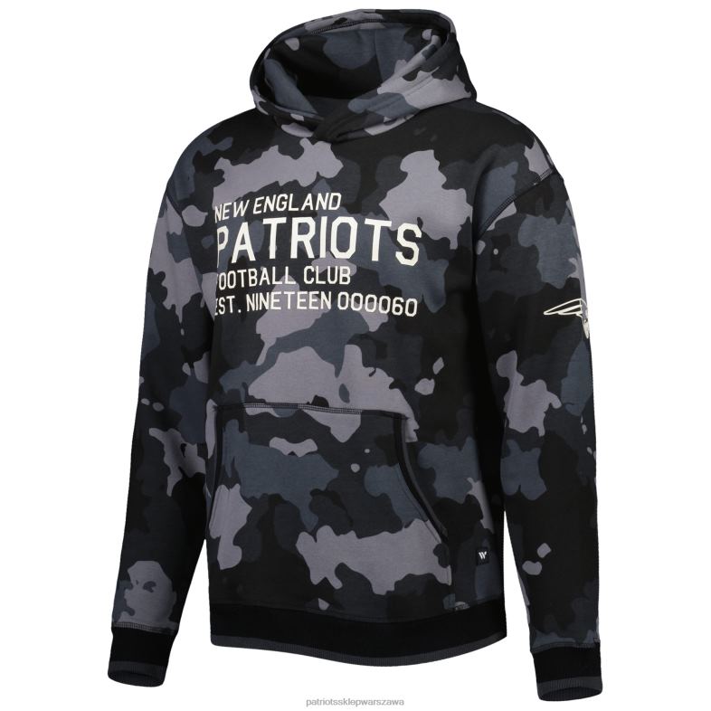 Patriots Jersey mężczyźni bluza z kapturem Wild Collective w czarnym kamuflażu odzież 6RBB600