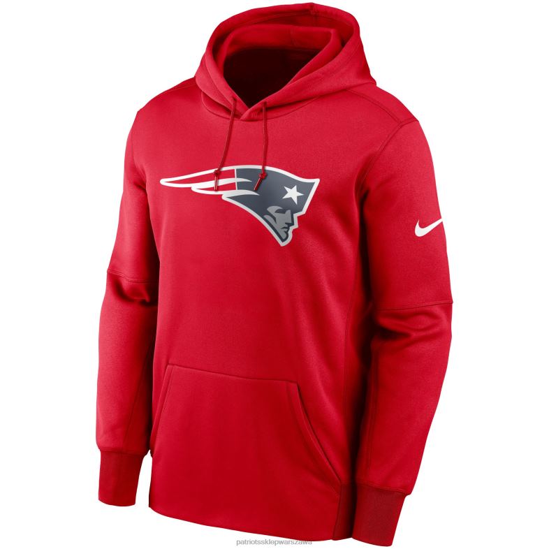 Patriots Jersey mężczyźni czerwona bluza z kapturem Nike Fan Gear Primary Logo Performance odzież 6RBB484