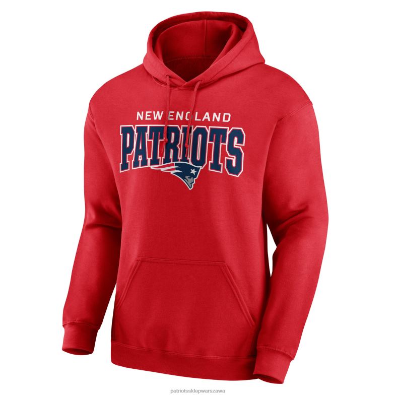 Patriots Jersey mężczyźni czerwona bluza z kapturem fanatics branded kontynuowana dynastia odzież 6RBB479