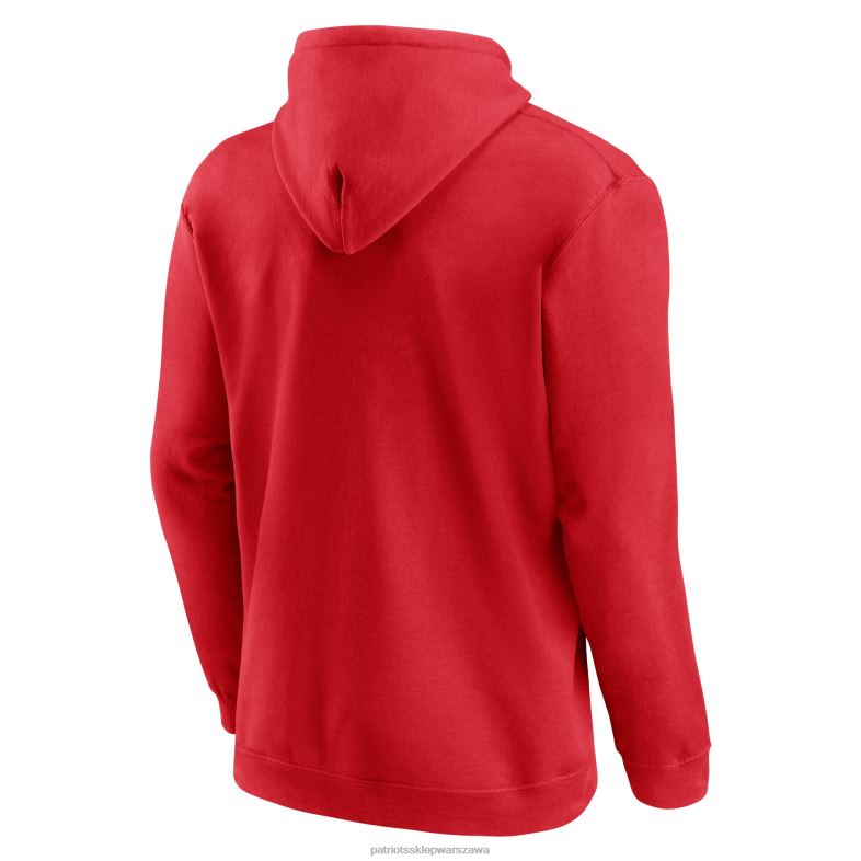 Patriots Jersey mężczyźni czerwona bluza z kapturem fanatics branded kontynuowana dynastia odzież 6RBB479