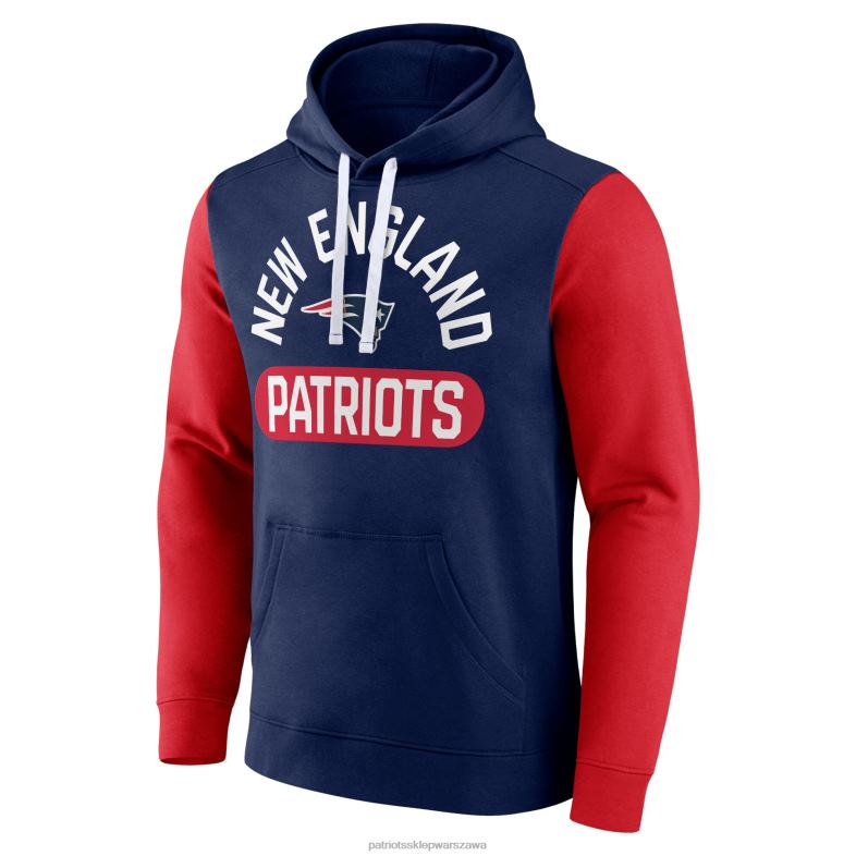 Patriots Jersey mężczyźni fanatics branded granatowa bluza z kapturem Extra Point odzież 6RBB508