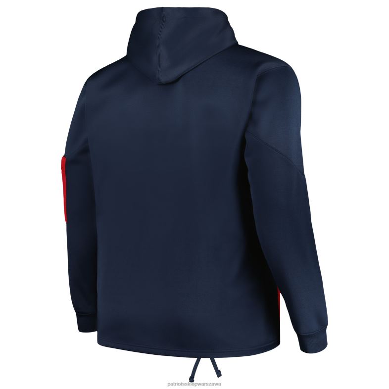 Patriots Jersey mężczyźni fanatics branded granatowa bluza z kapturem, duża i wysoka odzież 6RBB500