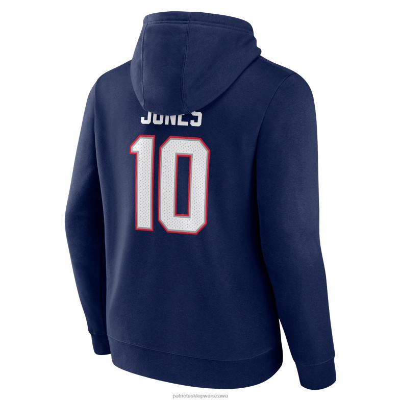 Patriots Jersey mężczyźni fanatics branded mac jones navy player icon nazwa i numer pulower z kapturem odzież 6RBB640