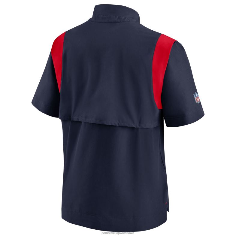 Patriots Jersey mężczyźni granatowa bluza nike sideline coaches z blokadą w jodełkę odzież 6RBB511
