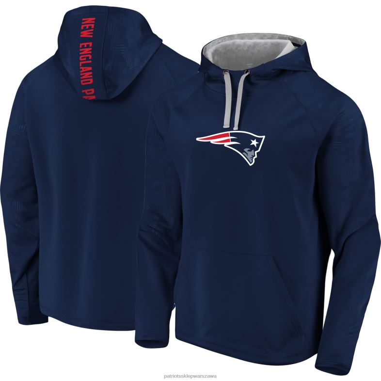 Patriots Jersey mężczyźni granatowa bluza z kapturem i dużym logo odzież 6RBB489