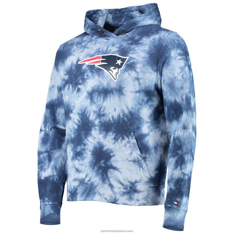 Patriots Jersey mężczyźni granatowa bluza z kapturem tommy hilfiger stanley tie-dye odzież 6RBB743