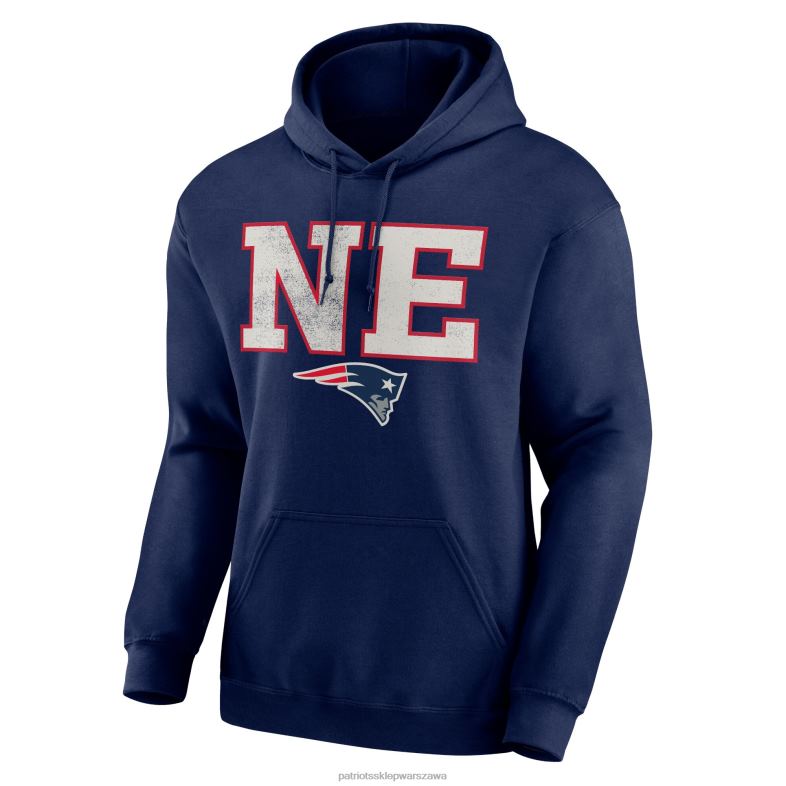 Patriots Jersey mężczyźni granatowa bluza z kapturem z tablicą wyników odzież 6RBB756