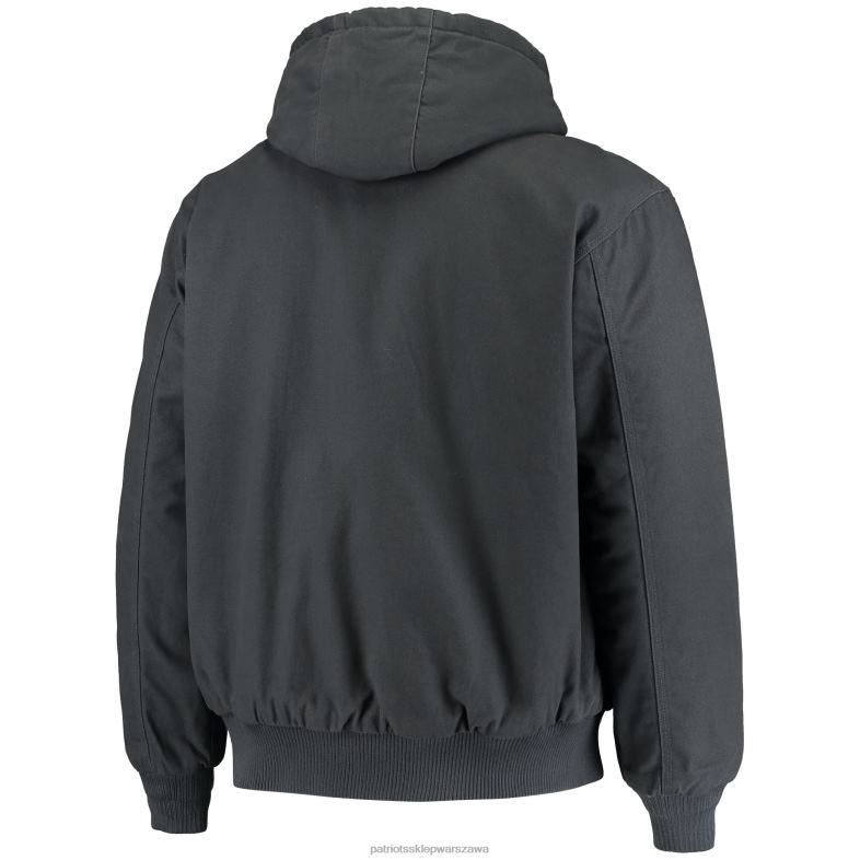 Patriots Jersey mężczyźni granatowa kurtka z kapturem z bawełnianego płótna dakota dunbrooke odzież 6RBB668