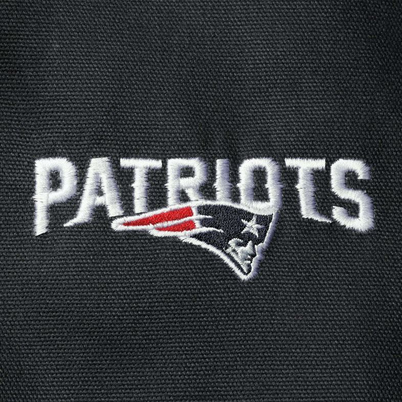 Patriots Jersey mężczyźni granatowa kurtka z kapturem z bawełnianego płótna dakota dunbrooke odzież 6RBB668