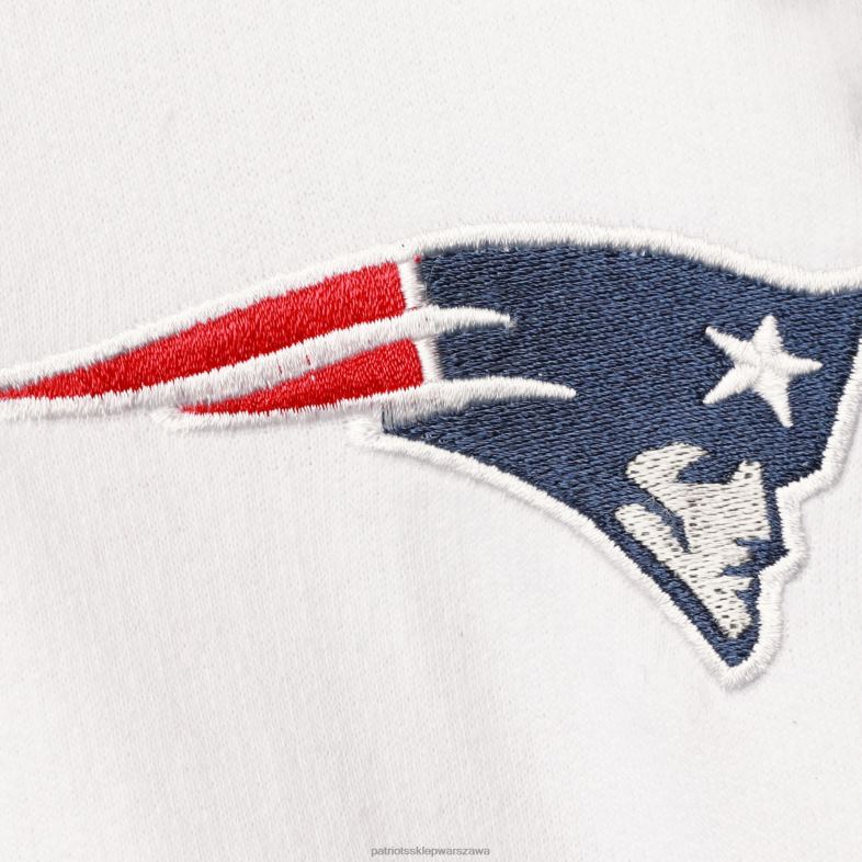 Patriots Jersey mężczyźni granatowa/melanżowa szara bluza z kapturem i dużym logo zespołu odzież 6RBB688