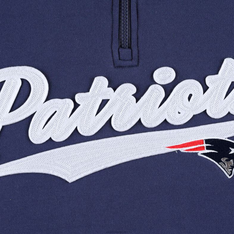 Patriots Jersey mężczyźni granatowo-czerwona bluza Tommy Hilfiger Aiden z zamkiem błyskawicznym odzież 6RBB678