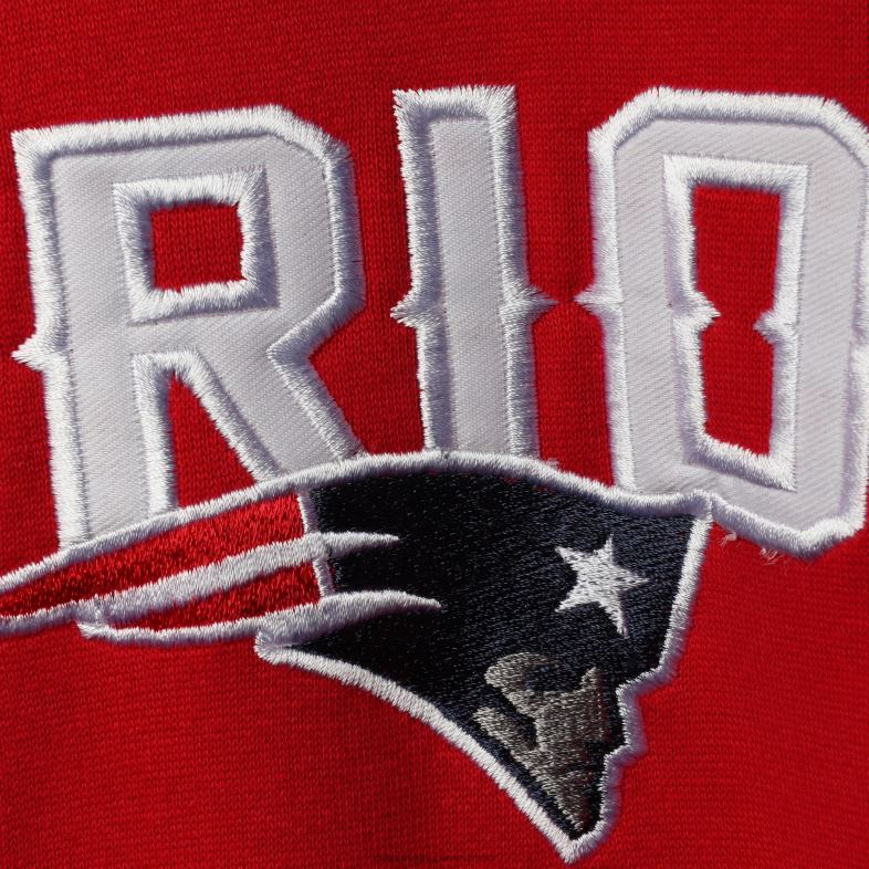 Patriots Jersey mężczyźni granatowo-czerwona, duża i wysoka bluza z kapturem odzież 6RBB647