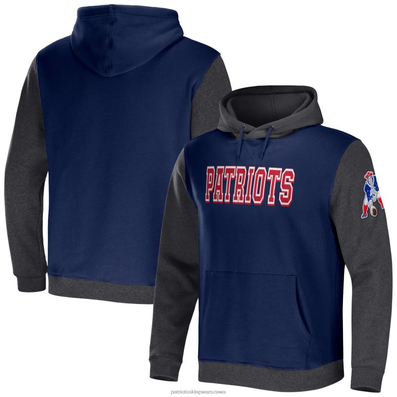 Patriots Jersey mężczyźni nfl x darius rucker collection by fanatics granatowo-grafitowa bluza z kapturem w bloki kolorów odzież 6RBB639