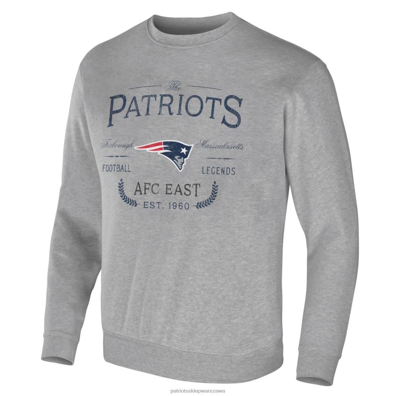 Patriots Jersey mężczyźni nfl x darius rucker collection by fanatics szara bluza z kapturem odzież 6RBB582