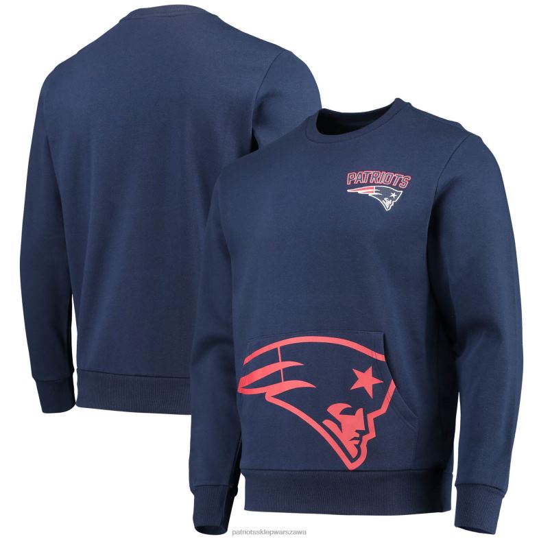 Patriots Jersey mężczyźni Sweter z kieszeniami Foco w kolorze granatowym odzież 6RBB1647