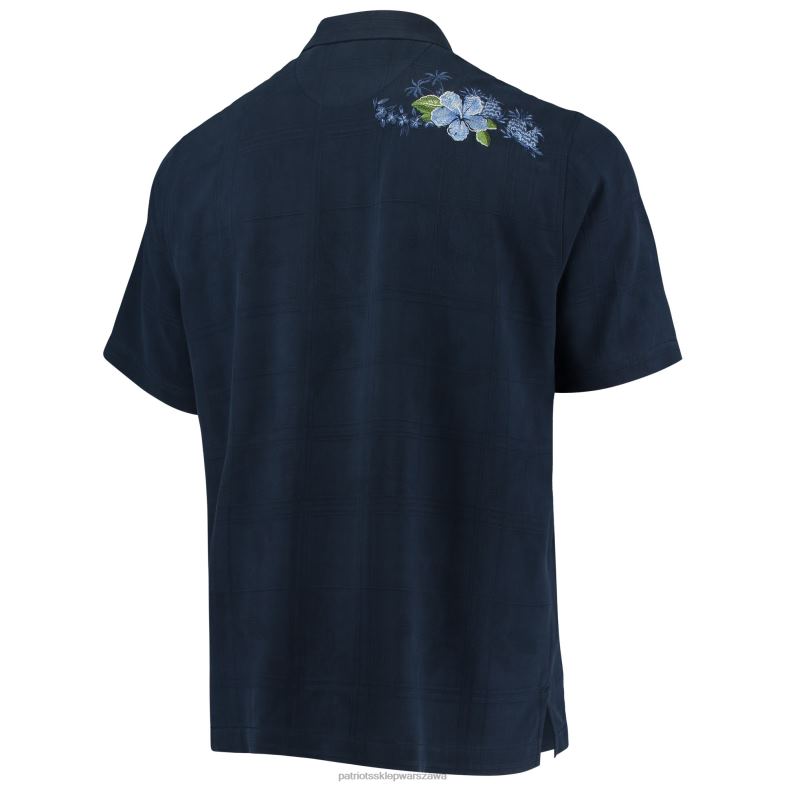 Patriots Jersey mężczyźni Zapinana na guziki koszula tommy bahama w kolorze granatowym azule oasis odzież 6RBB1637