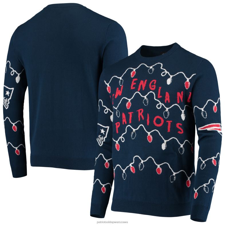 Patriots Jersey mężczyźni rozświetlający brzydki sweter foco granatowy odzież 6RBB1654