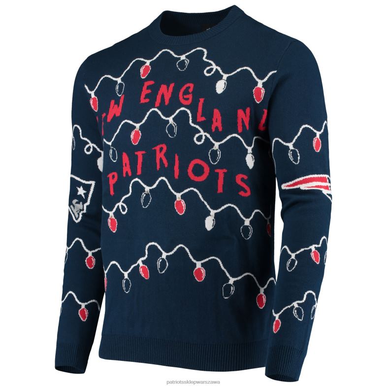 Patriots Jersey mężczyźni rozświetlający brzydki sweter foco granatowy odzież 6RBB1654