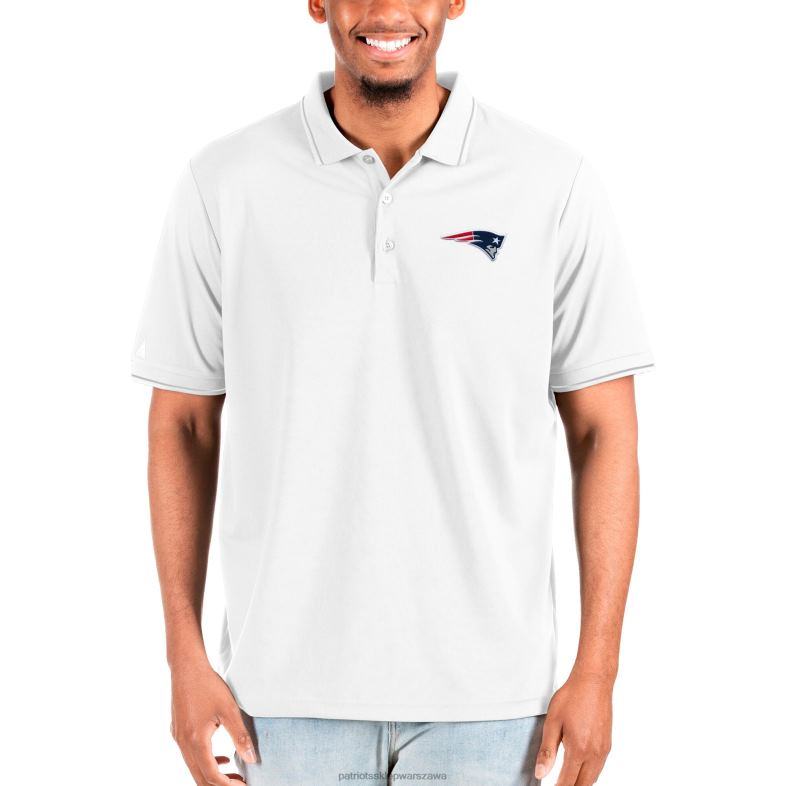 Patriots Jersey mężczyźni Antigua biała duża i wysoka zamożna koszulka polo odzież 6RBB1452