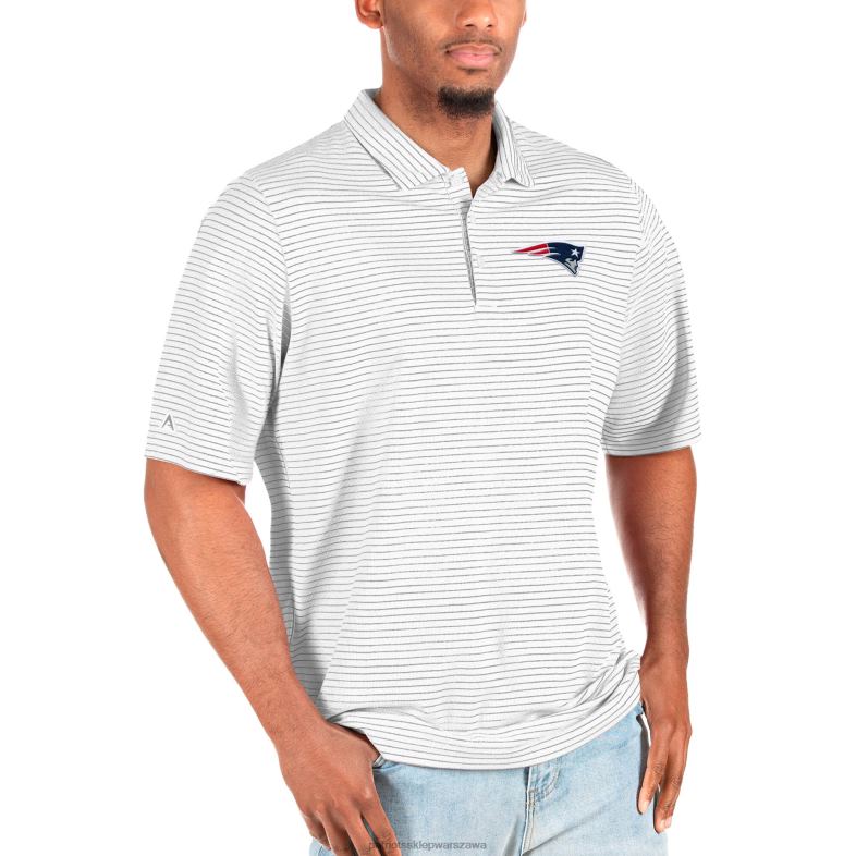 Patriots Jersey mężczyźni Antigua białe duże i wysokie szacunowe polo odzież 6RBB1502