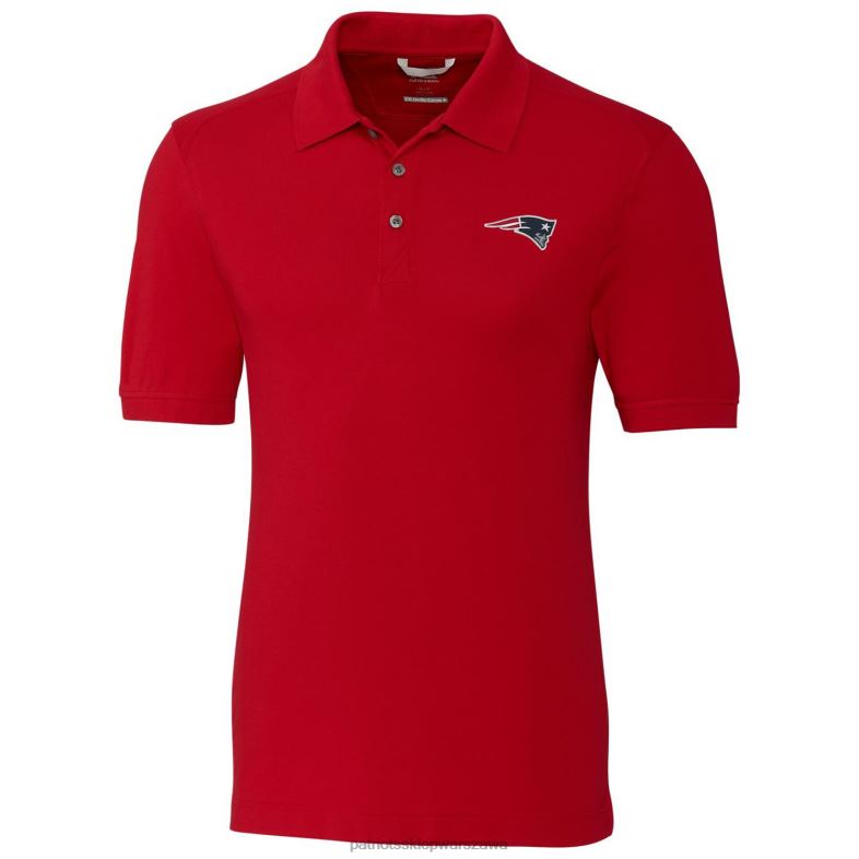 Patriots Jersey mężczyźni Cut & Buck czerwone duże i wysokie polo Team Advantage odzież 6RBB1451
