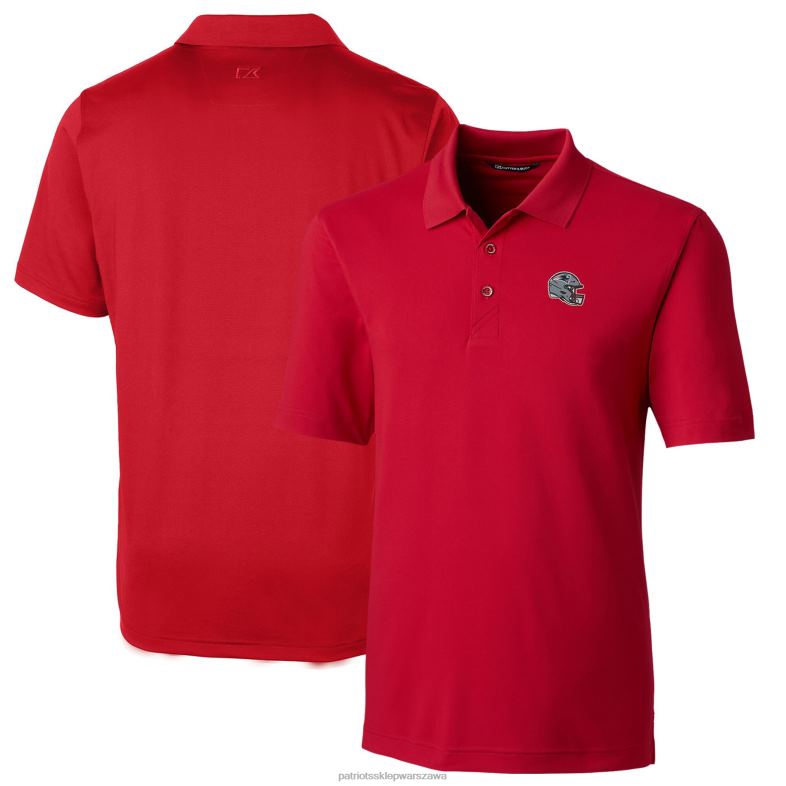 Patriots Jersey mężczyźni Cut & Buck czerwony kask forge stretch polo odzież 6RBB1309