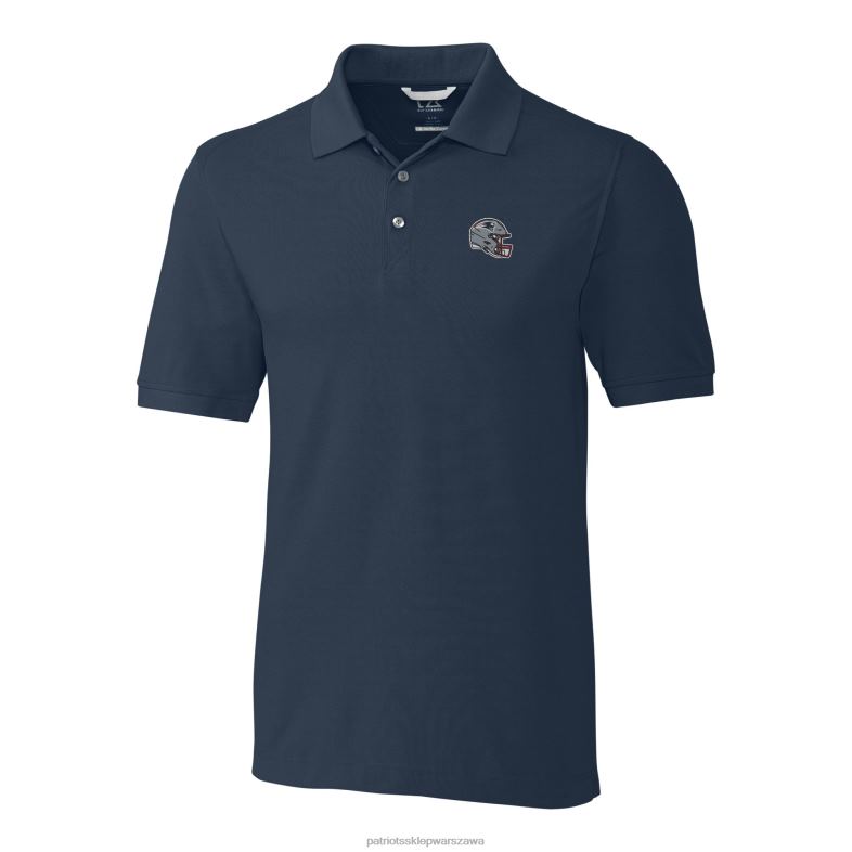 Patriots Jersey mężczyźni Cut & Buck granatowy kask Advantage Tri-blend pique polo odzież 6RBB1285