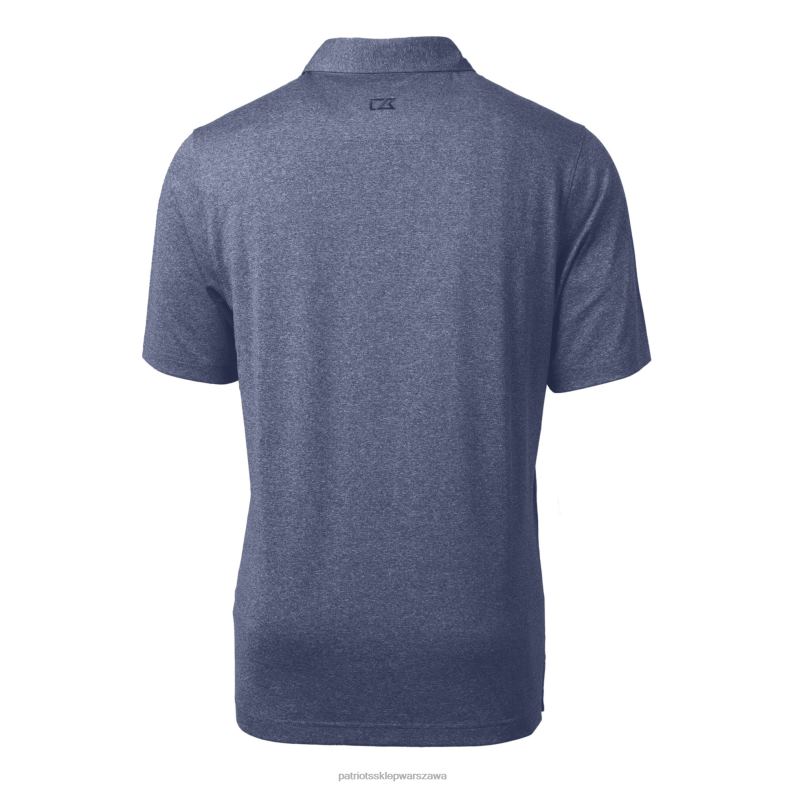 Patriots Jersey mężczyźni Cutter & Buck Heather Navy Kask Forge Elastyczna koszulka polo odzież 6RBB1319
