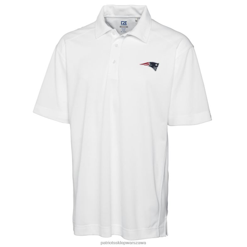 Patriots Jersey mężczyźni Cutter & Buck białe duże i wysokie polo z gatunku drytec odzież 6RBB1572