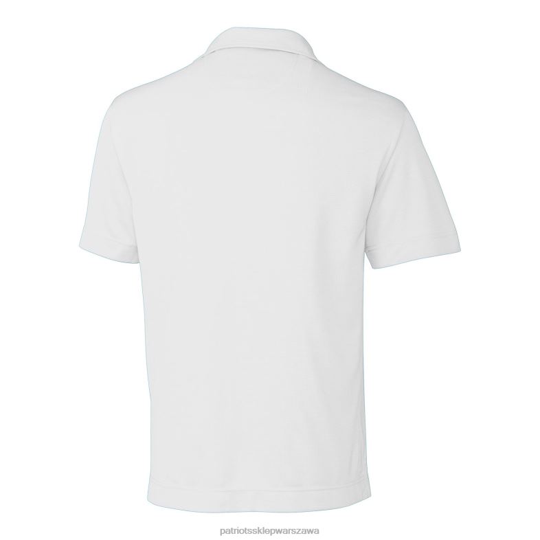 Patriots Jersey mężczyźni Cutter & Buck białe logo retro duża i wysoka teksturowana solidna koszulka polo drytec odzież 6RBB1538