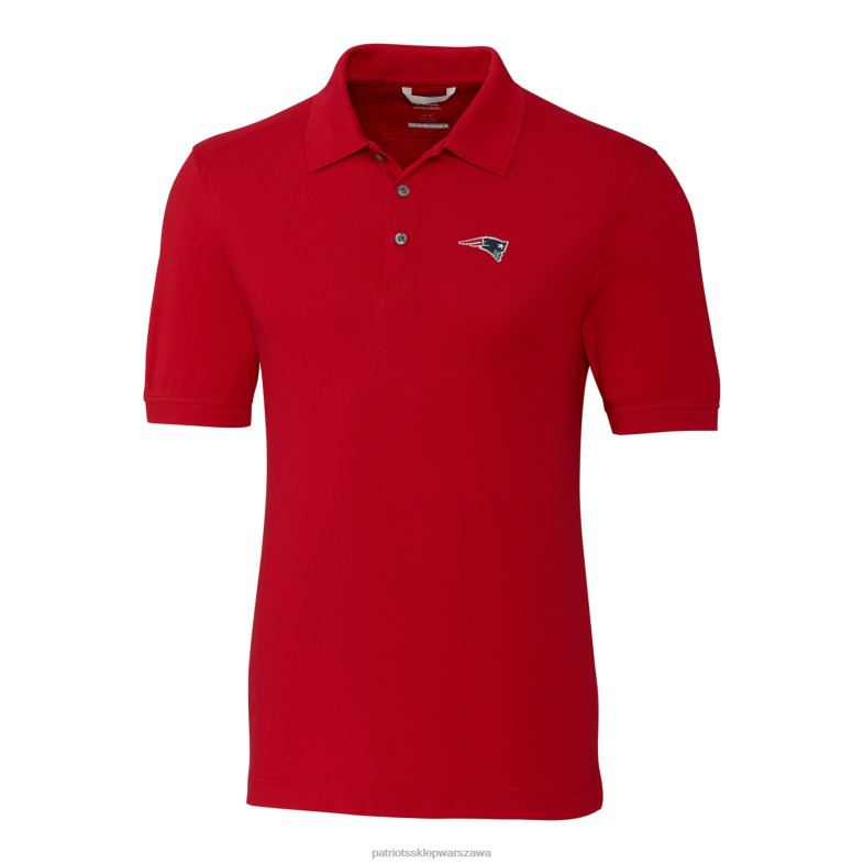 Patriots Jersey mężczyźni Cutter & Buck czerwone duże i wysokie polo z przewagą odzież 6RBB1442