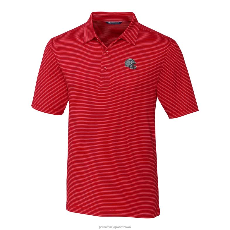 Patriots Jersey mężczyźni Cutter & Buck czerwony kask wykuwać ołówkową rozciągliwą koszulkę polo odzież 6RBB1290