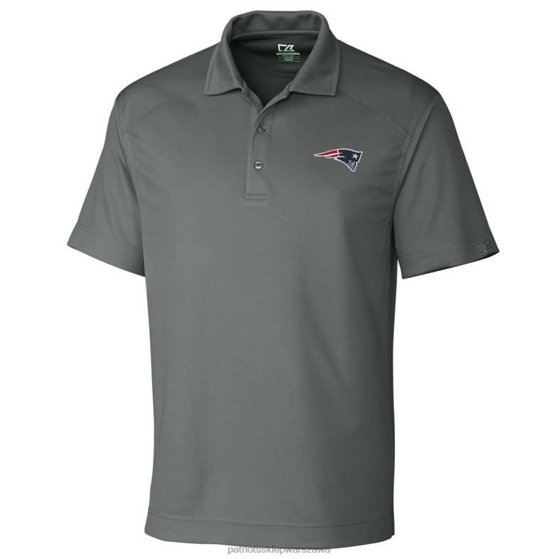 Patriots Jersey mężczyźni Cutter & Buck szare duże i wysokie polo z gatunku drytec odzież 6RBB1574