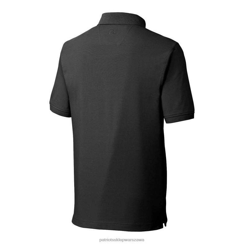 Patriots Jersey mężczyźni Czarna koszulka polo z piki Cutter & Buck Advantage z potrójną mieszanką odzież 6RBB1436