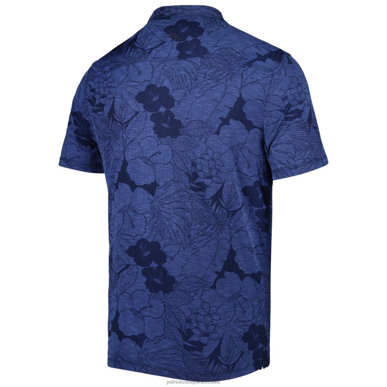 Patriots Jersey mężczyźni Granatowa koszulka polo tommy bahama, duża i wysoka, Miramar Blooms odzież 6RBB1387