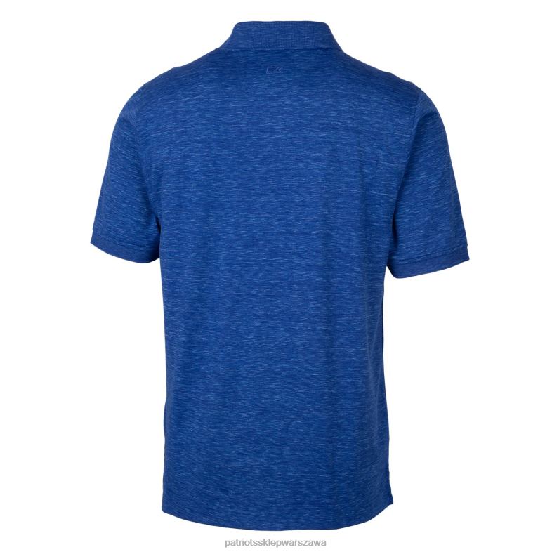 Patriots Jersey mężczyźni Koszulka polo Cutter & Buck Royal Advantage z potrójną mieszanką kosmicznego barwnika odzież 6RBB1530