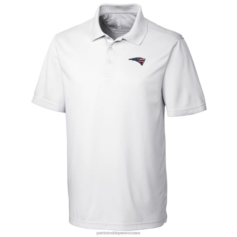 Patriots Jersey mężczyźni Koszulka polo Cutter & Buck White Americana Fairwood odzież 6RBB1497