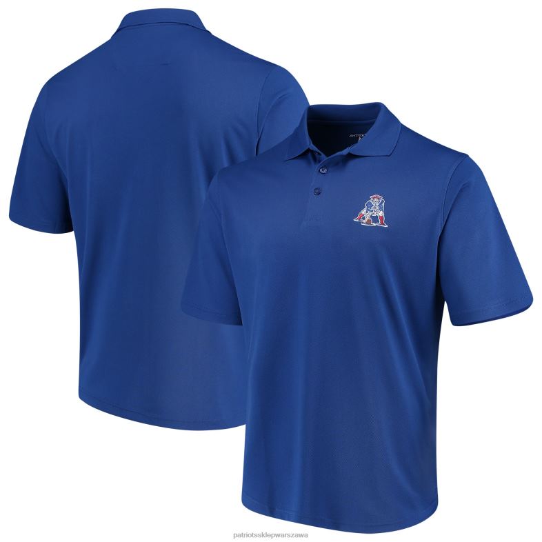 Patriots Jersey mężczyźni Koszulka polo z piki Antigua Royal Throwback odzież 6RBB1383