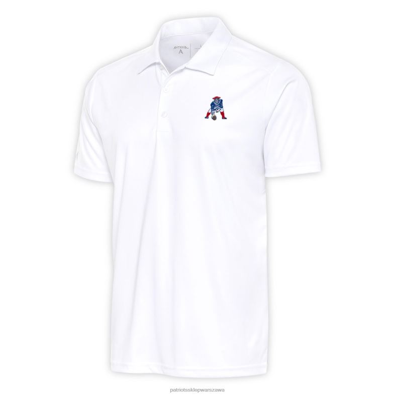 Patriots Jersey mężczyźni biała koszulka polo z logo zespołu Antigua w hołdzie odzież 6RBB1429