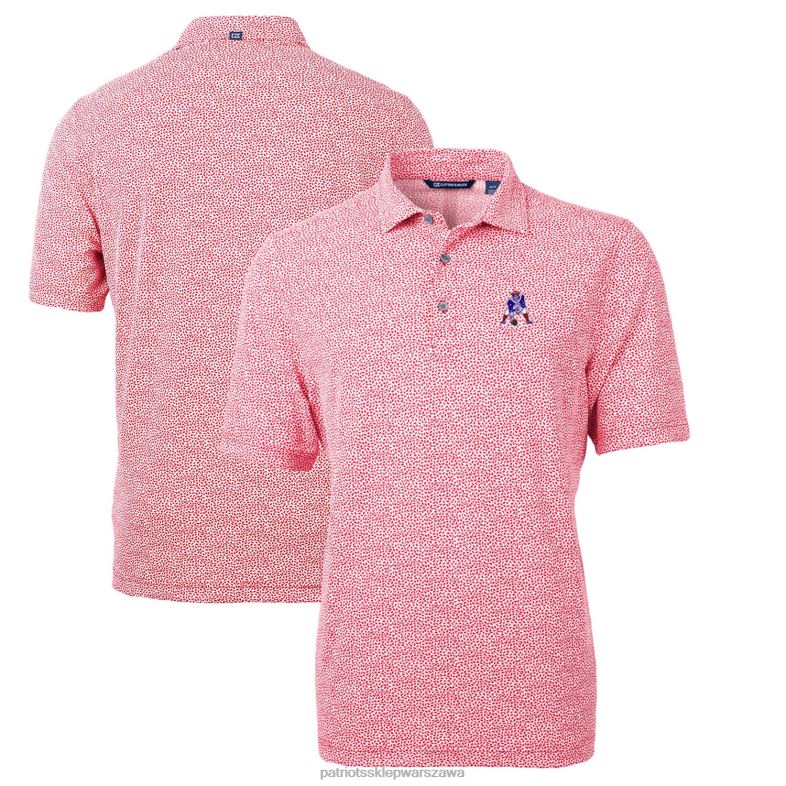 Patriots Jersey mężczyźni cut & buck czerwona koszulka polo z recyklingu cnota eco-pique botaniczna recyklingowana odzież 6RBB1323