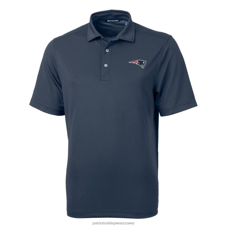 Patriots Jersey mężczyźni cut & buck granatowa duża i wysoka koszulka polo z ekologicznej piki z recyklingu odzież 6RBB1616