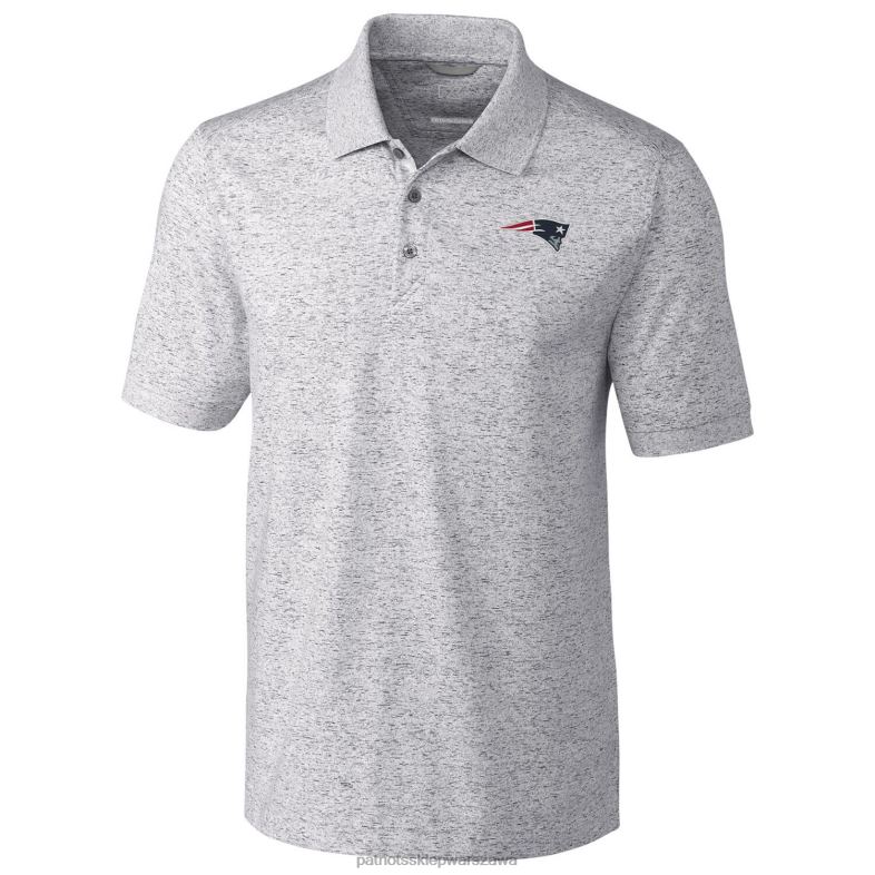 Patriots Jersey mężczyźni cut & buck grey duża i wysoka koszulka polo space dye odzież 6RBB1412